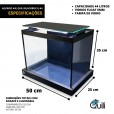 Aquário 44 Litros Quili Blackbox Q-44 com Luminária LED Integrada 110v/220v