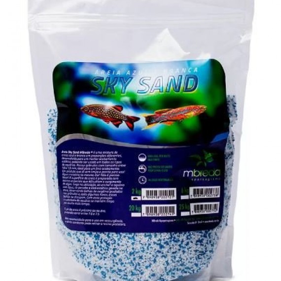 Areia Mbreda Sky Sand pH 7.2 - 7.6 / pacote 2kg