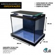 Aquário 95 Litros Quili Blackbox  Q-95 com Luminária LED Integrada 110v/220v