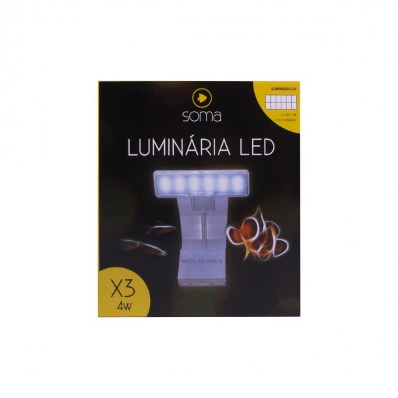 Luminária Soma X3 Branca 4W Led Branco 110v/220v